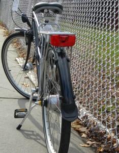 rear full fender on a bicycle